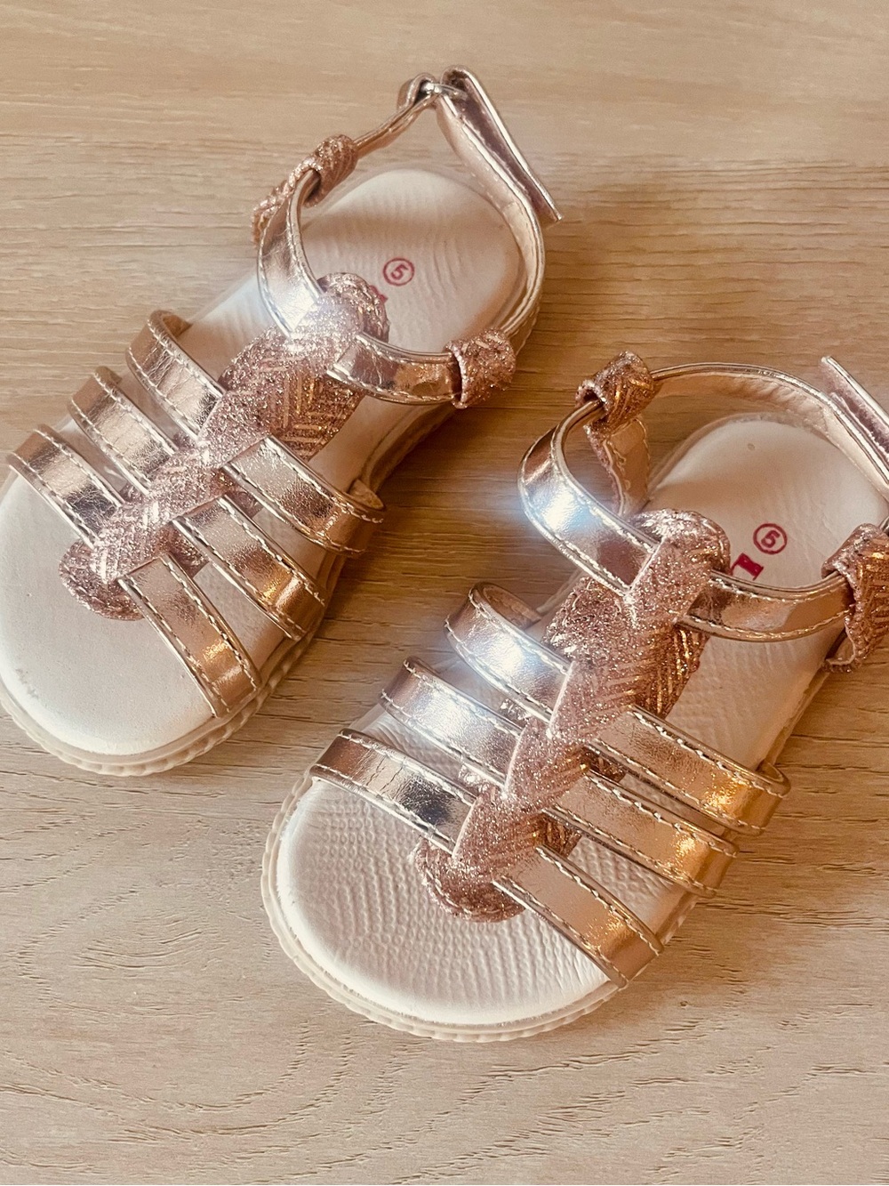 Kids Rose Gold Sandals
